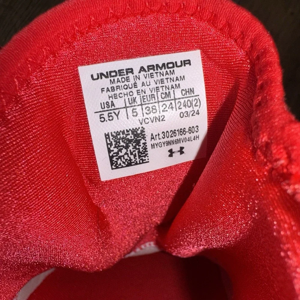Under Armour Girls' Size 5.5Y Pink UA GGS Infinity 2.0 Running Shoes